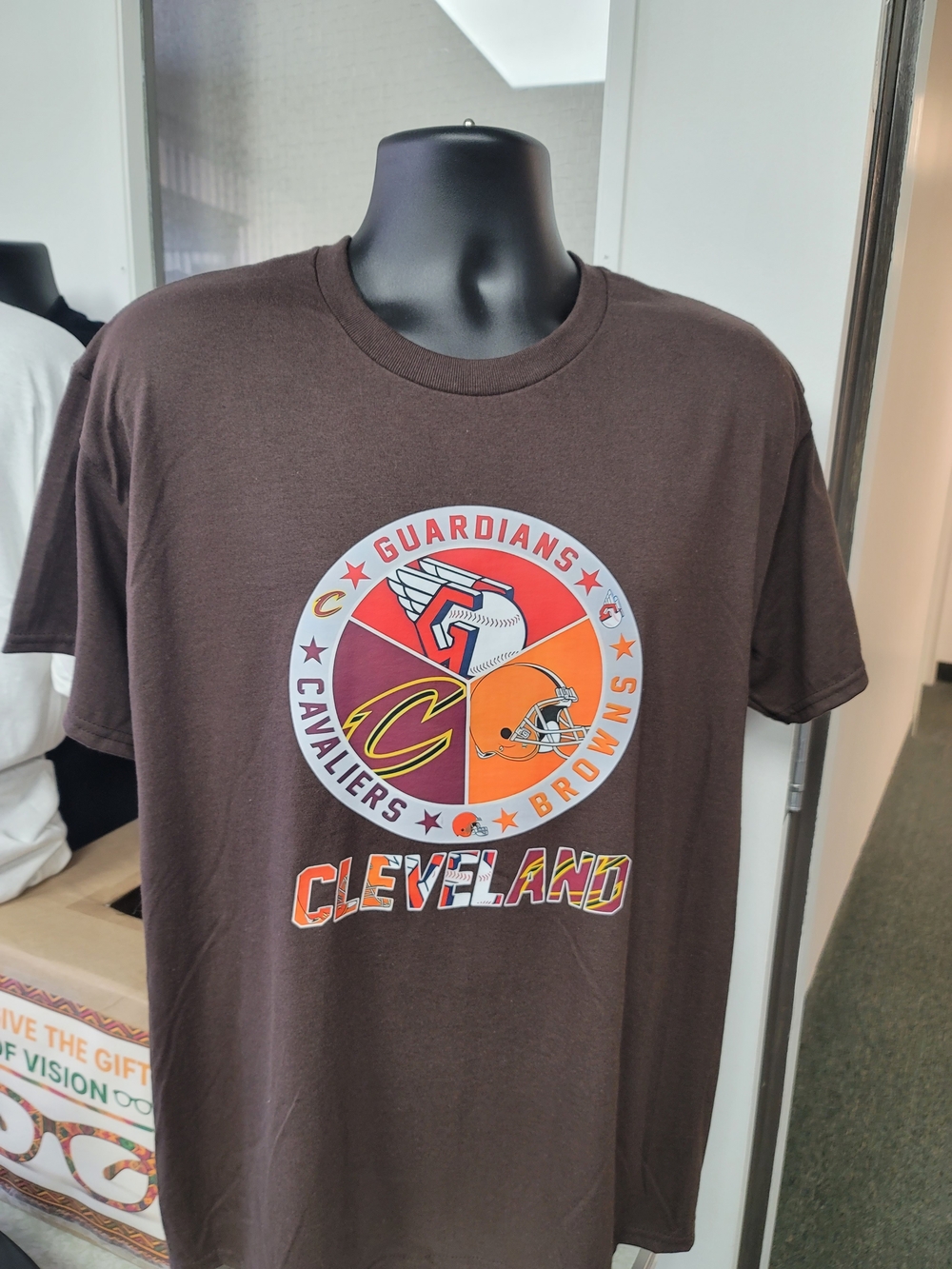 Gildan Brown Cleveland Multi-Team Graphic T-Shirt